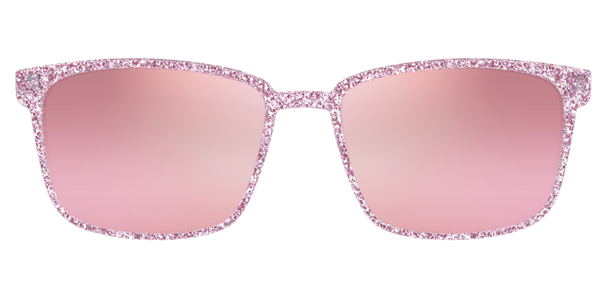 The Polarized Rose Gold Sparkle Sun Top - Front Top Image - Pair Eyewear