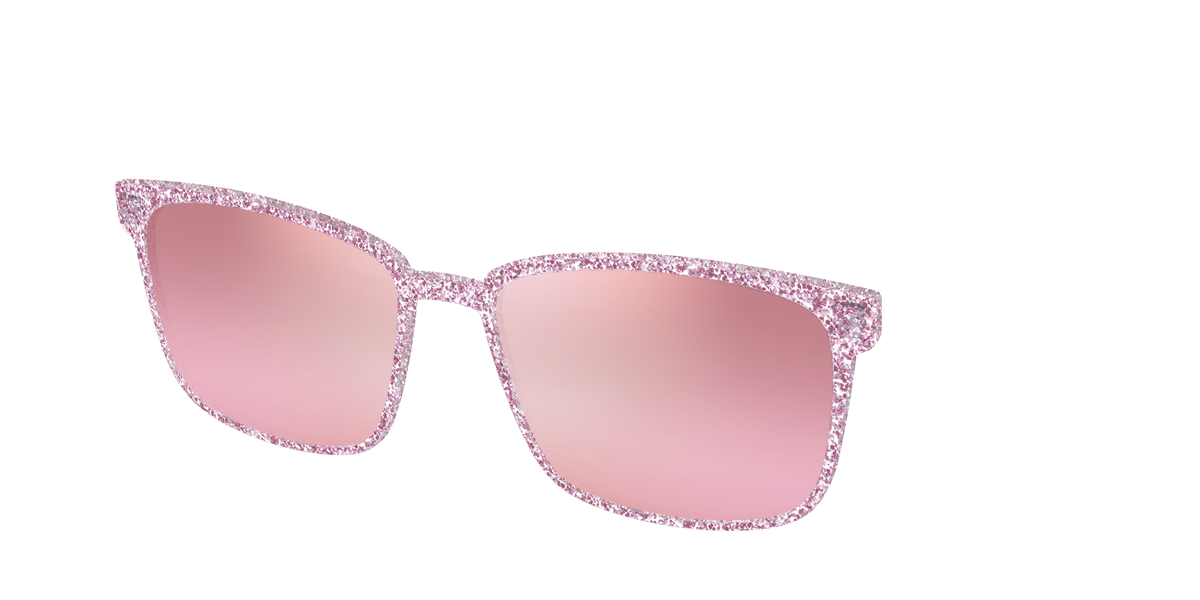 The Polarized Rose Gold Sparkle Sun Top - Angle Top Image - Pair Eyewear