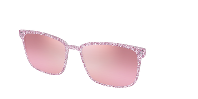 The Polarized Rose Gold Sparkle Sun Top - Angle Top Thumbnail - Pair Eyewear