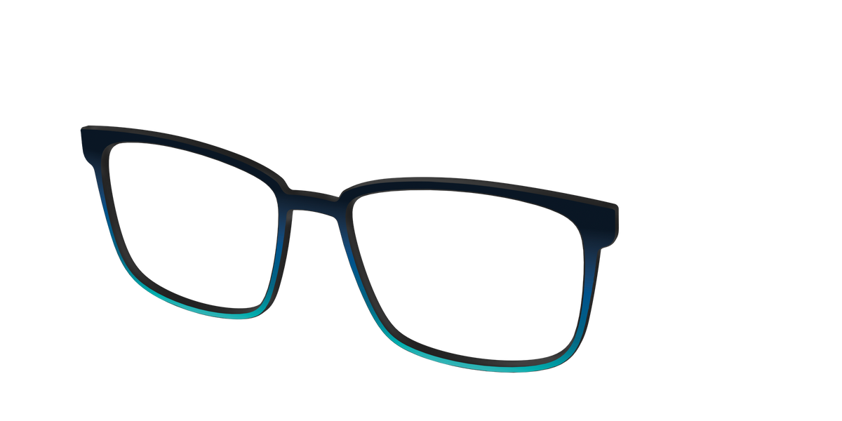 The Royal Blue to Seafoam Gradient - Angle Top Image - Pair Eyewear