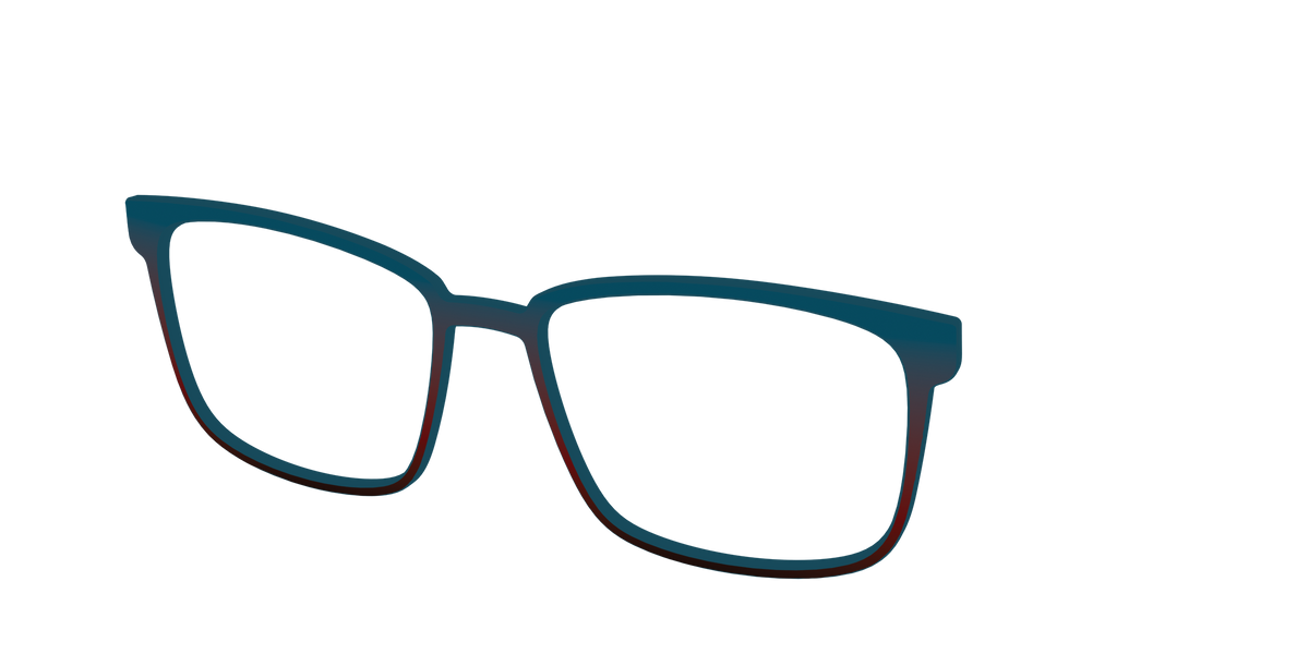The Teal to Espresso Gradient - Angle Top Image - Pair Eyewear