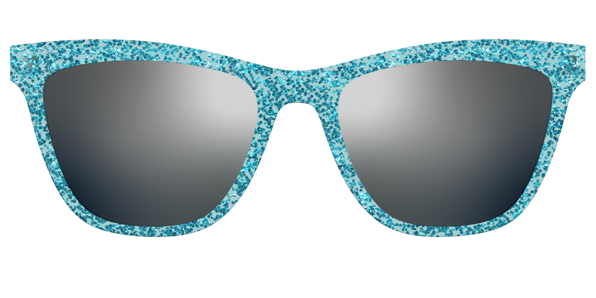 The Polarized Aquamarine Sparkle Sun Top - Front Top Image - Pair Eyewear