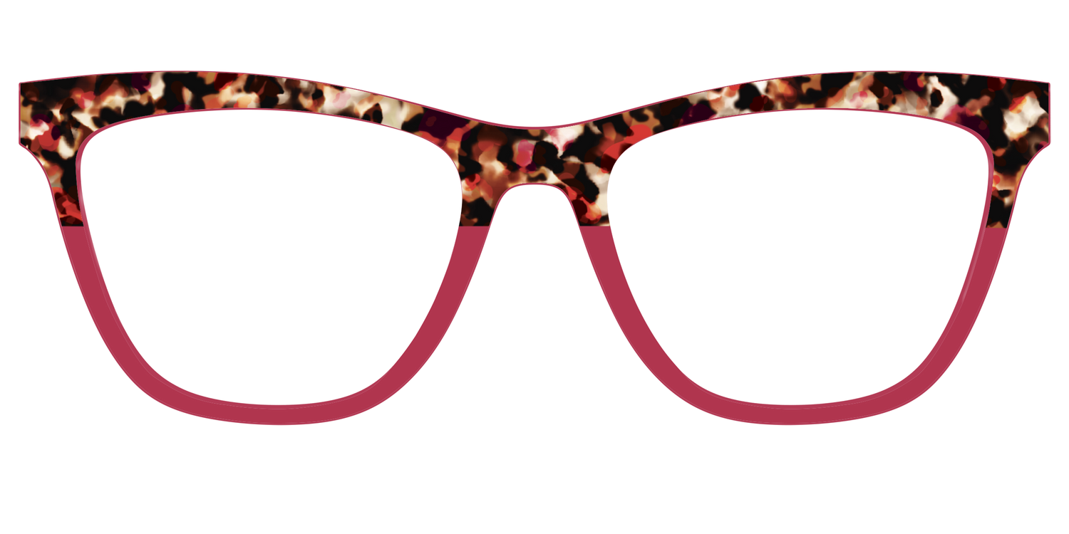 The Auburn Tortoise Crystal Split - Front Top Image - Pair Eyewear