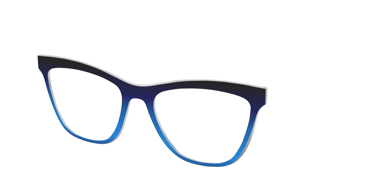 The Black to Blueberry Gradient - Angle Top Image - Pair Eyewear