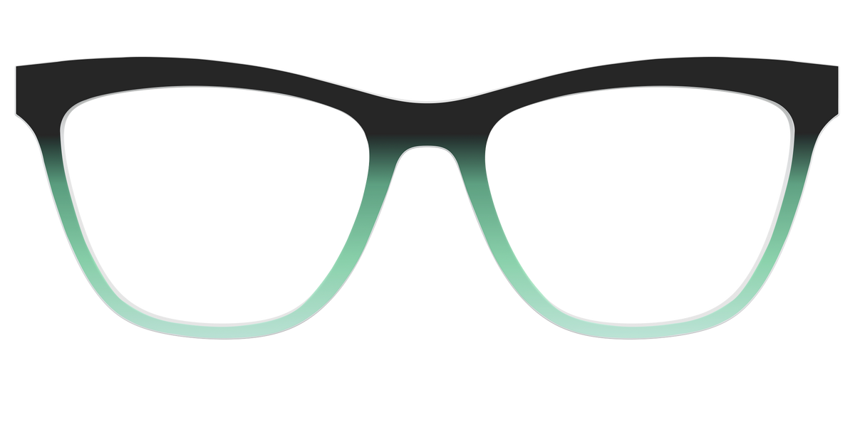 The Black to Spearmint Gradient - Front Top Image - Pair Eyewear