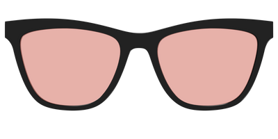The Black With Coral Pink Lens - Front Top Thumbnail - Pair Eyewear
