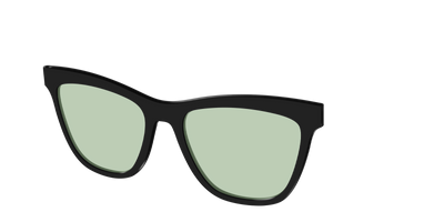The Black With Sage Green Lens - Angle Top Thumbnail - Pair Eyewear