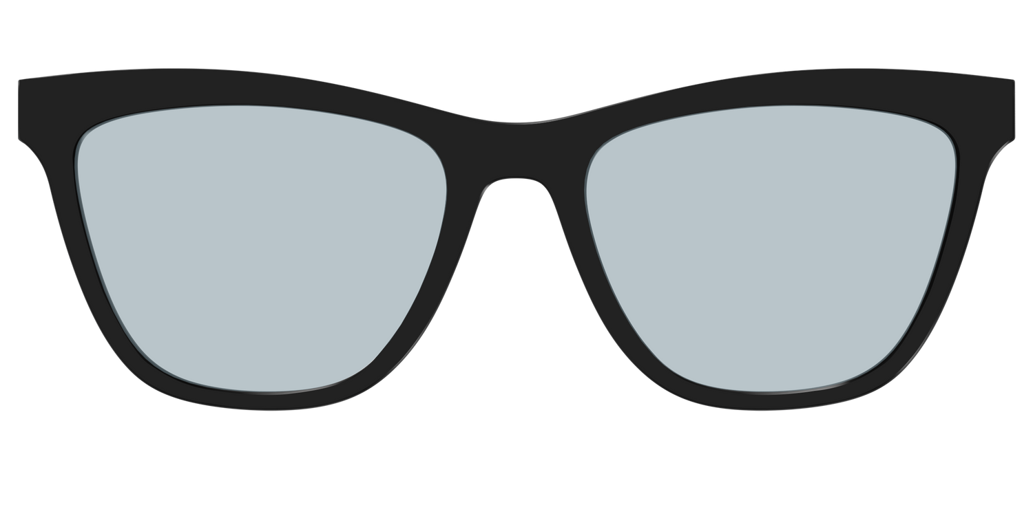 The Black With Slate Blue Lens - Front Top Image - Pair Eyewear