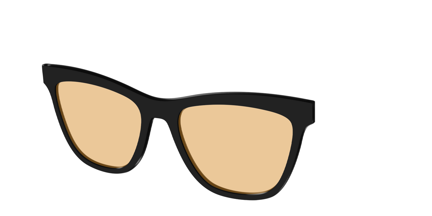 The Black With Umber Brown Lens - Angle Top Image - Pair Eyewear