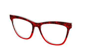 The Blood Red Lace Split - Angle Top Thumbnail - Pair Eyewear