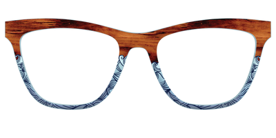 The Blue Wood Waves Crystal - Front Top Thumbnail - Pair Eyewear