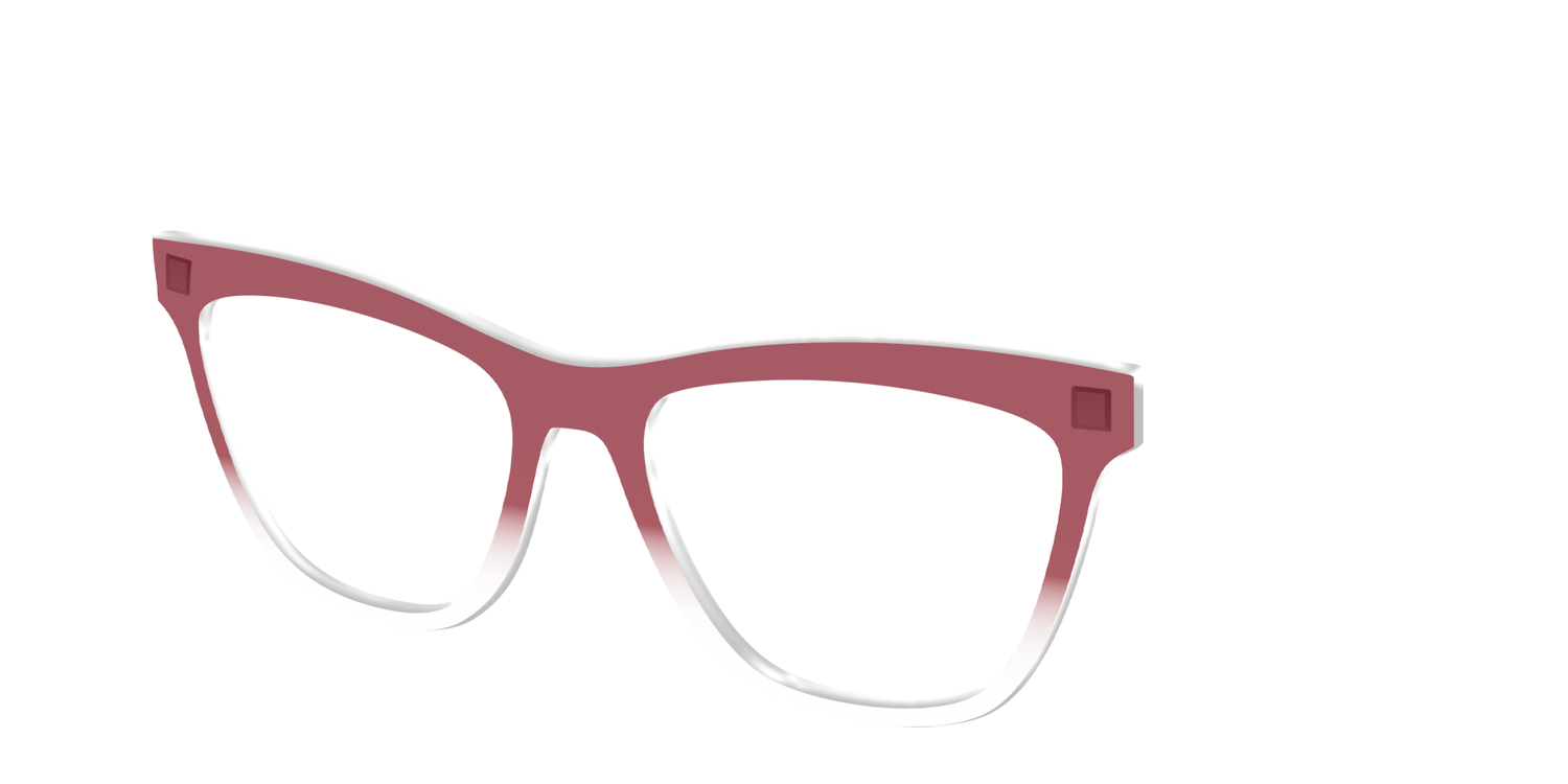 The Burgundy Gradient Crystal - Angle Top Image - Pair Eyewear