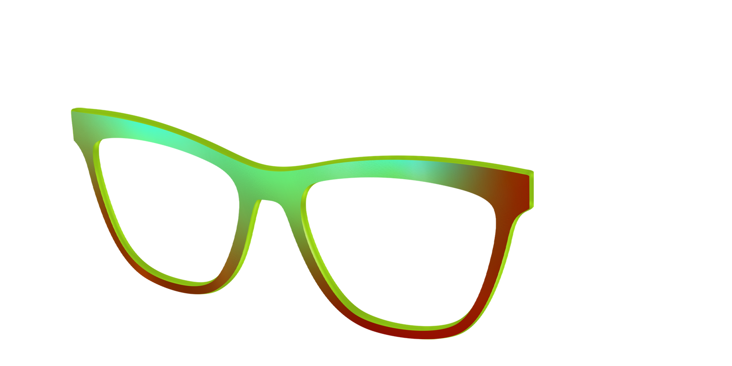 The Chartreuse Ombre - Angle Top Image - Pair Eyewear