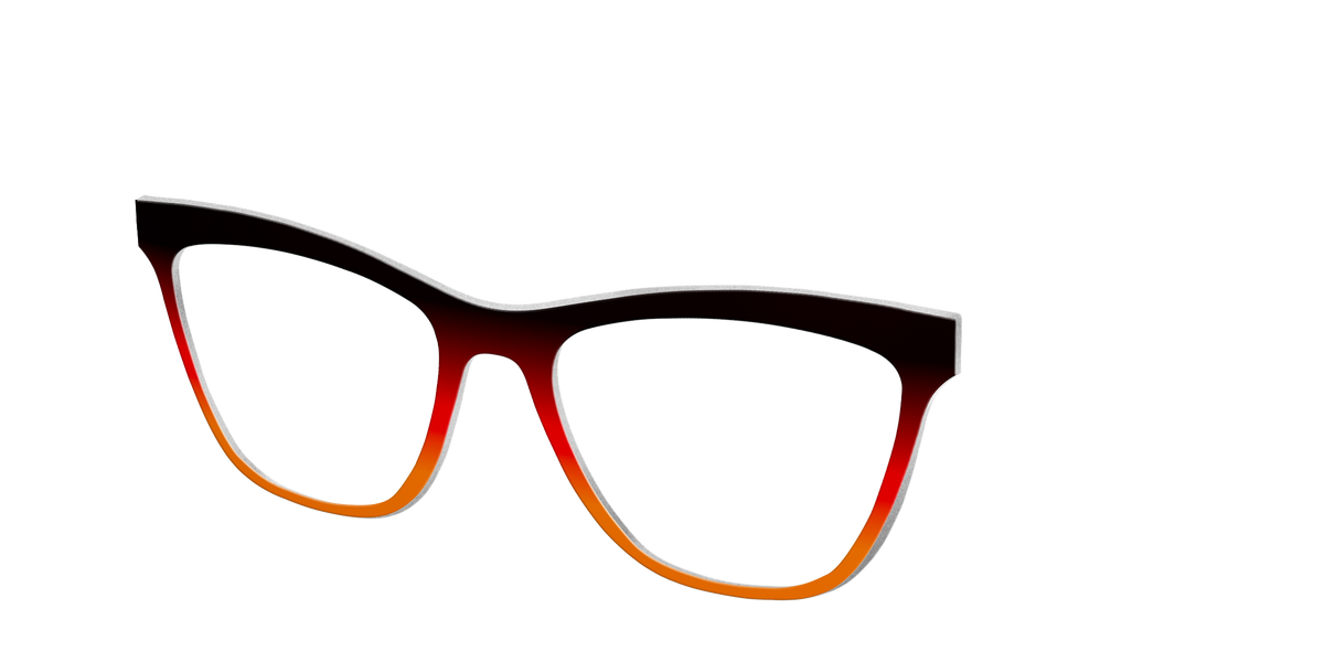 The Espresso to Pumpkin Gradient - Angle Top Image - Pair Eyewear