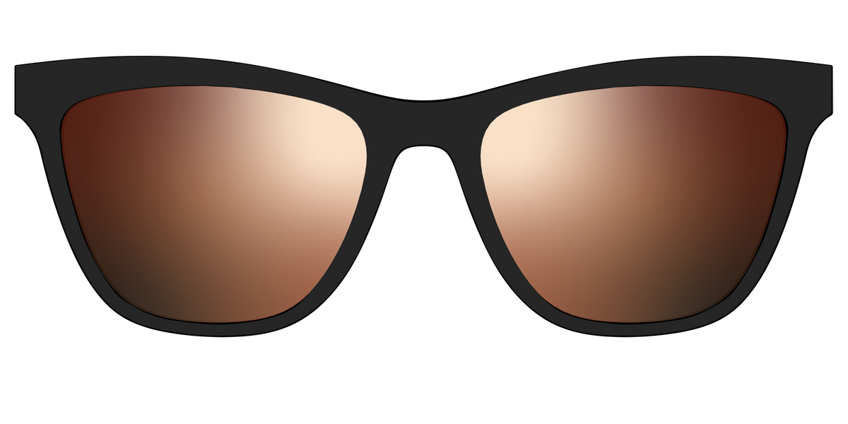 The Polarized Gold Reflective Sun Top - Front Top Image - Pair Eyewear