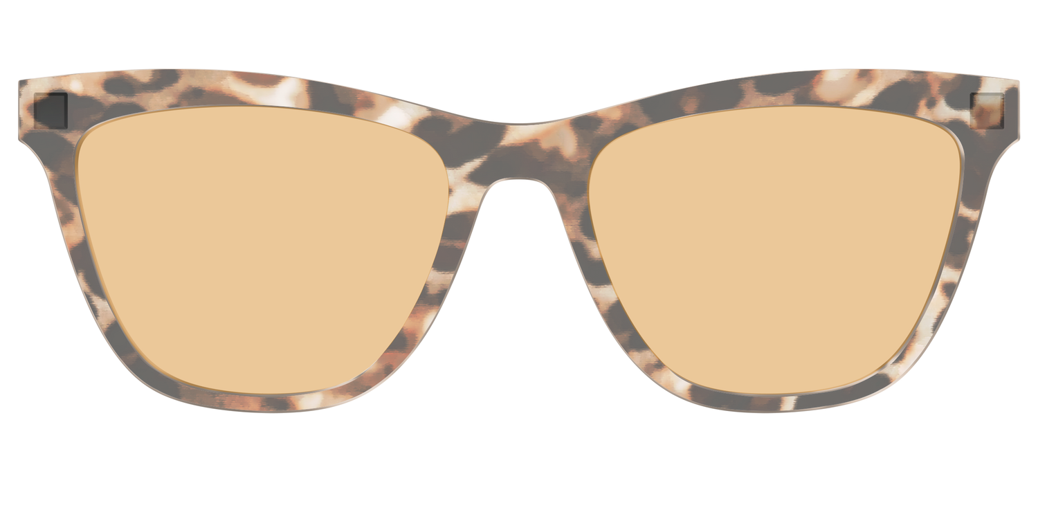 The Neutral Tort Crystal With Umber Brown Lens - Front Top Image - Pair Eyewear