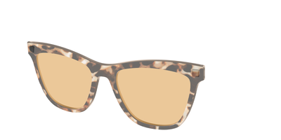 The Neutral Tort Crystal With Umber Brown Lens - Angle Top Thumbnail - Pair Eyewear