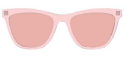 The Pink Crystal With Coral Pink Lens - Front Top Thumbnail - Pair Eyewear