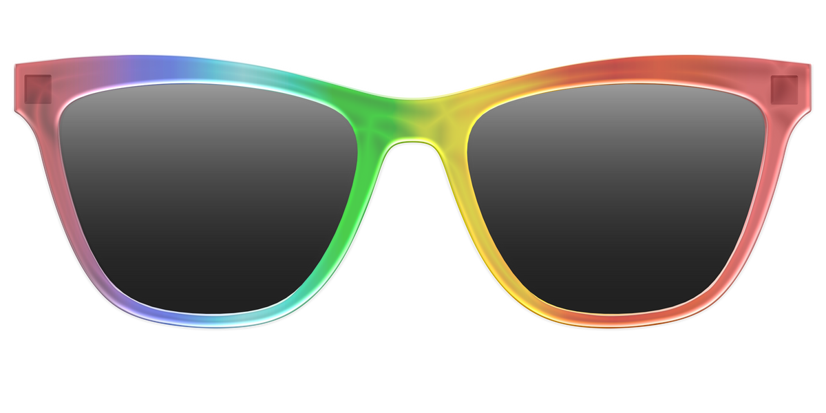 The Polarized Rainbow Gradient Sun Top - Front Top Image - Pair Eyewear