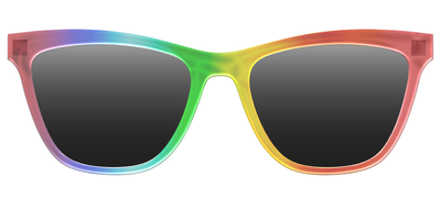 The Polarized Rainbow Gradient Sun Top - Front Top Thumbnail - Pair Eyewear