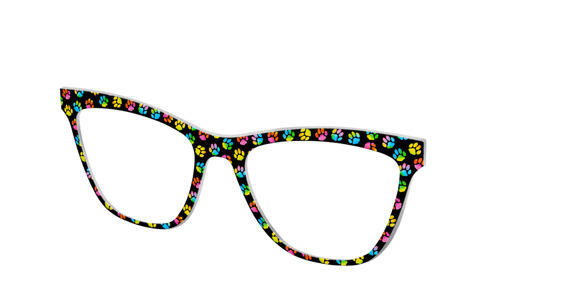 The Rainbow Paw Print - Angle Top Image - Pair Eyewear