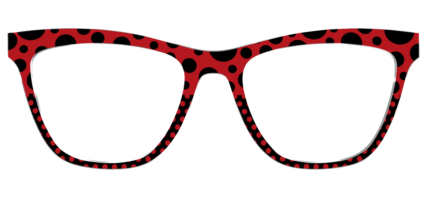 The Red Spotted Split - Front Top Image - Pair Eyewear