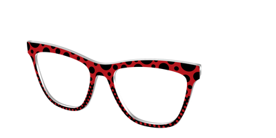 The Red Spotted Split - Angle Top Thumbnail - Pair Eyewear