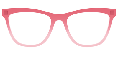 The Red to Coral Gradient Crystal - Front Top Thumbnail - Pair Eyewear