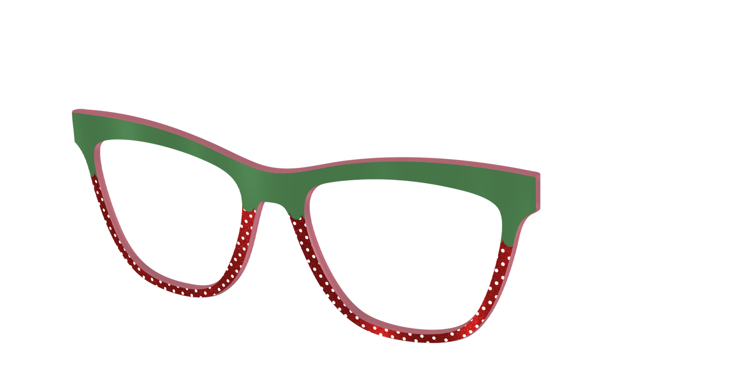 The Shimmer Strawberry - Angle Top Image - Pair Eyewear