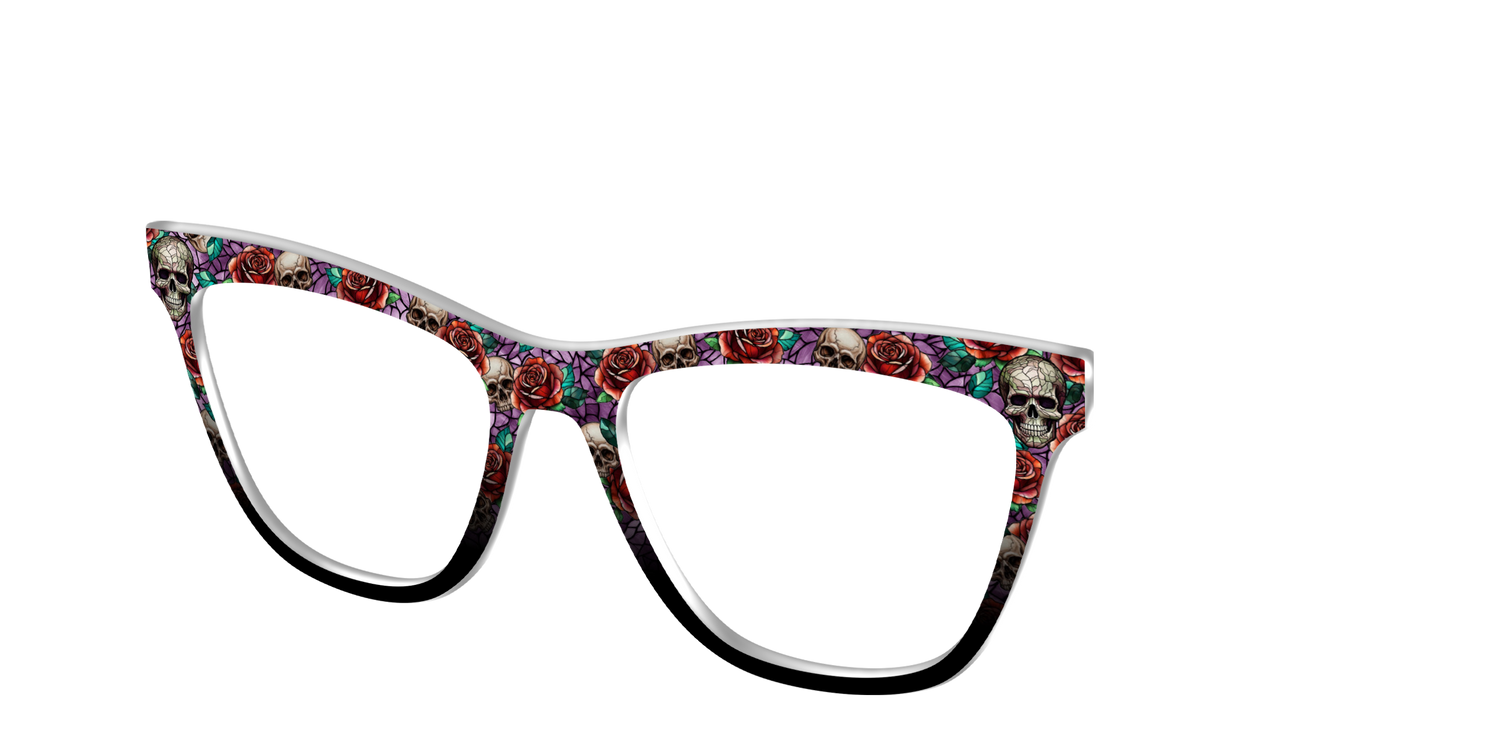 The Skull & Thorn Stained Glass - Angle Top Image - Pair Eyewear