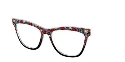 The Skull & Thorn Stained Glass - Angle Top Thumbnail - Pair Eyewear