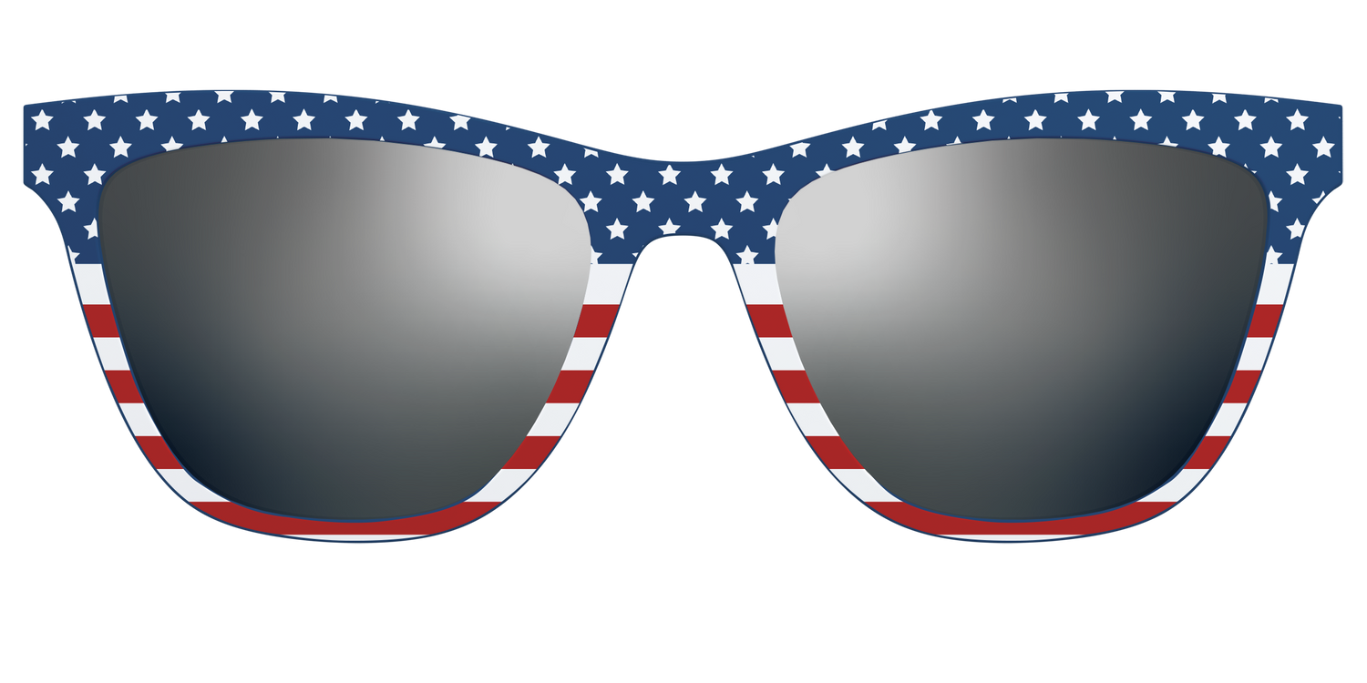 The Polarized Stars & Stripes Sun Top - Front Top Image - Pair Eyewear