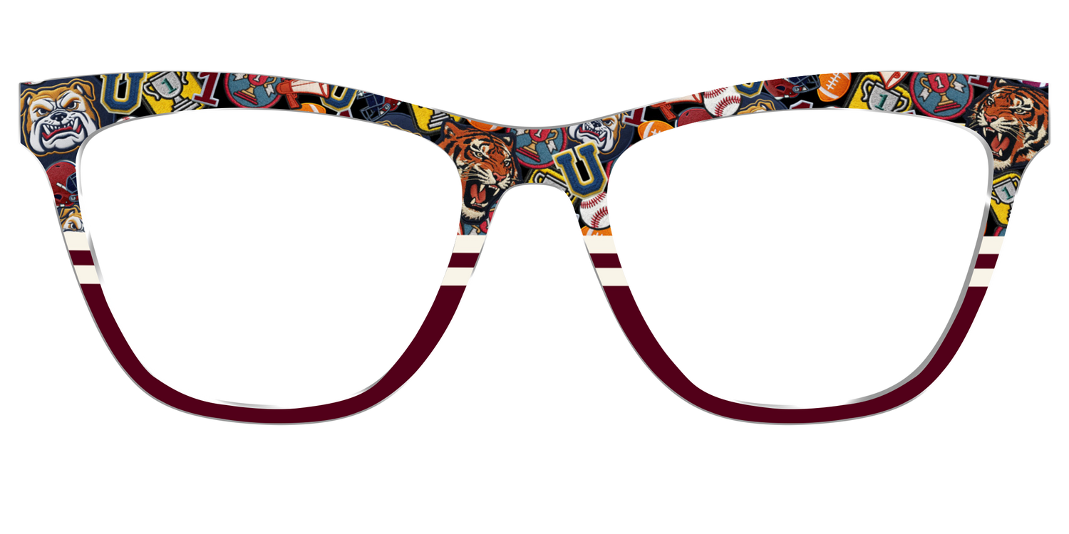 The Varsity Patches Split - Front Top Image - Pair Eyewear