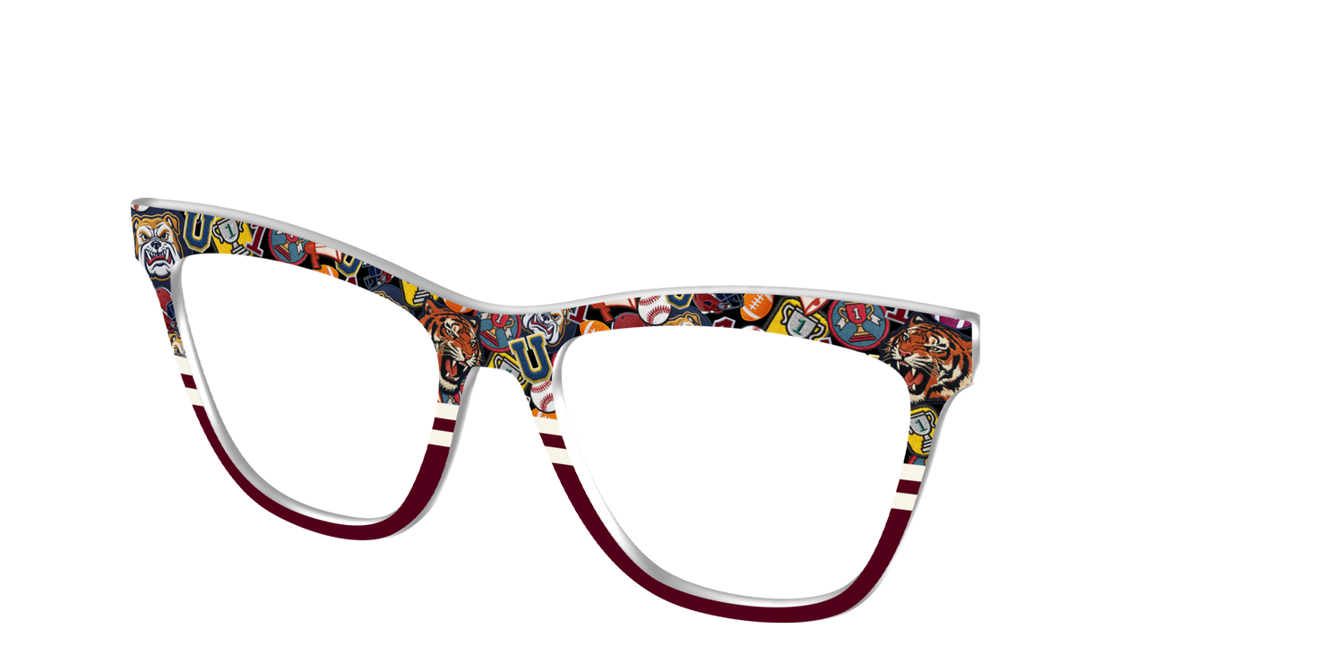 The Varsity Patches Split - Angle Top Image - Pair Eyewear
