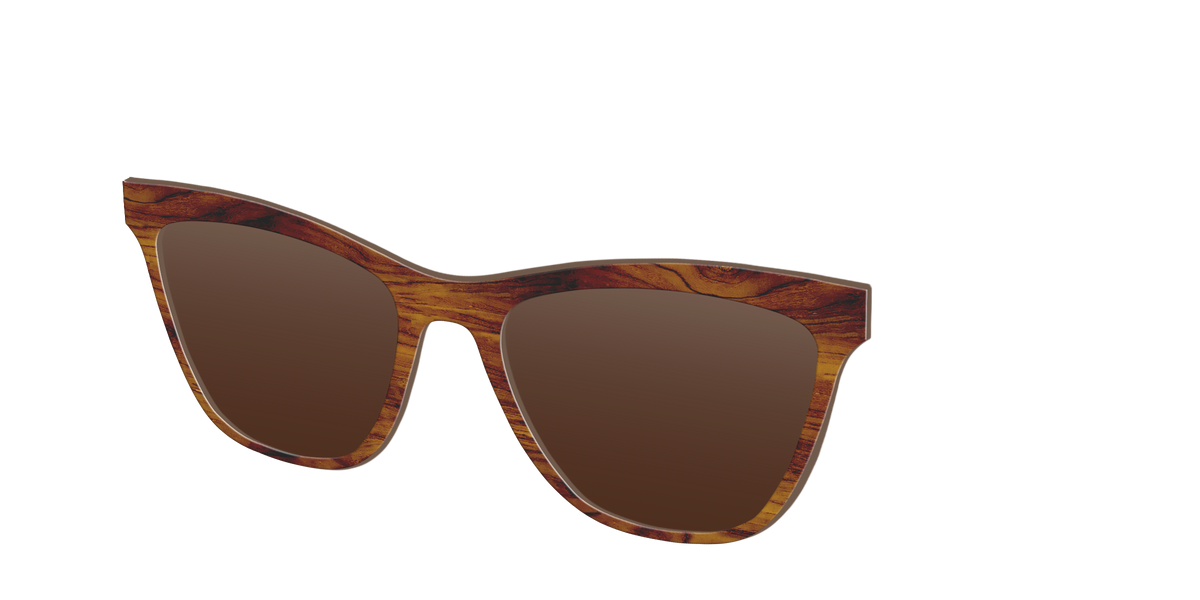 The Polarized Woodgrain Sun Top - Angle Top Image - Pair Eyewear