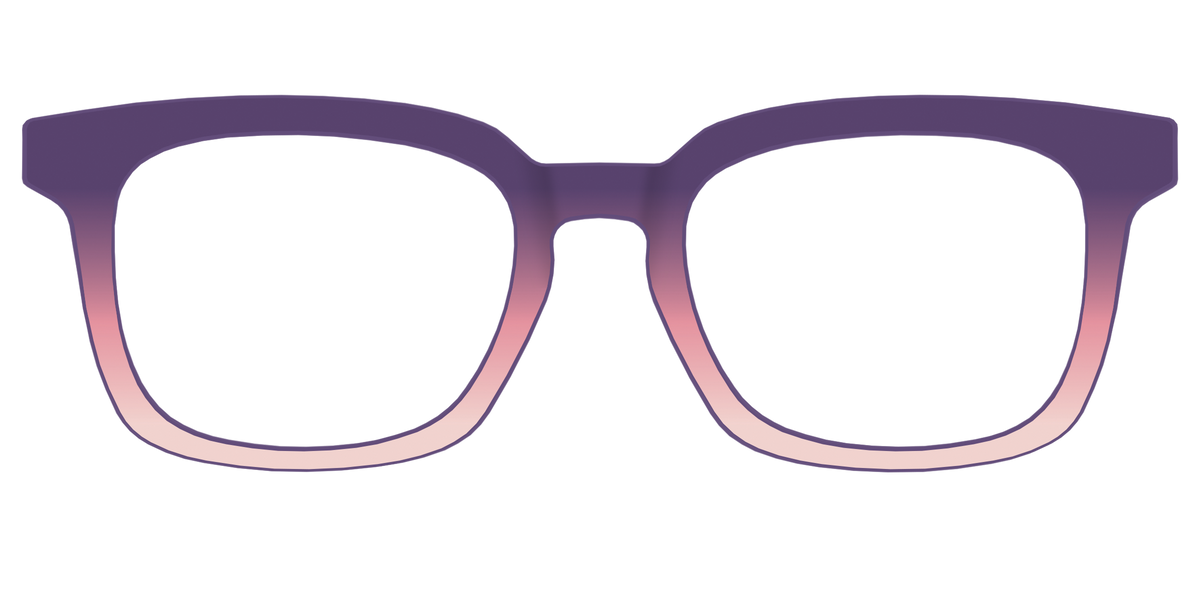 The Acai to Blush Gradient - Front Top Image - Pair Eyewear