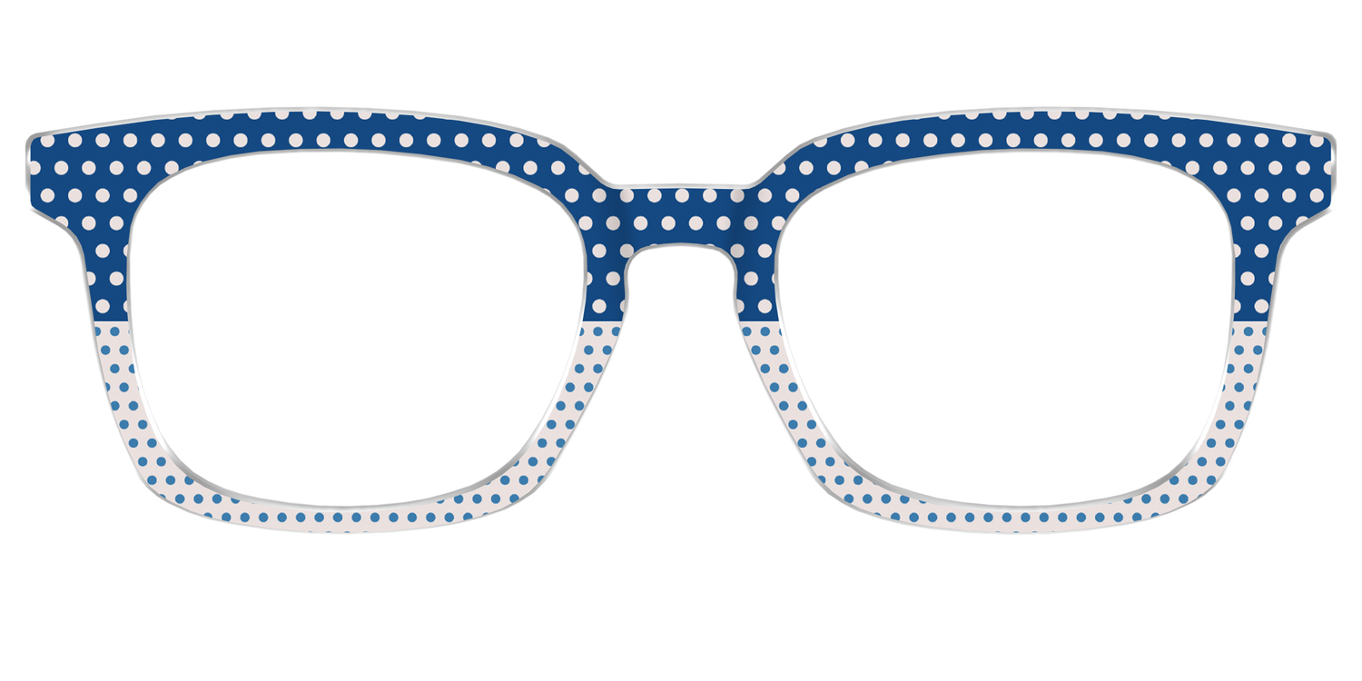 The Aegean Polka Dot Print Mix - Front Top Image - Pair Eyewear