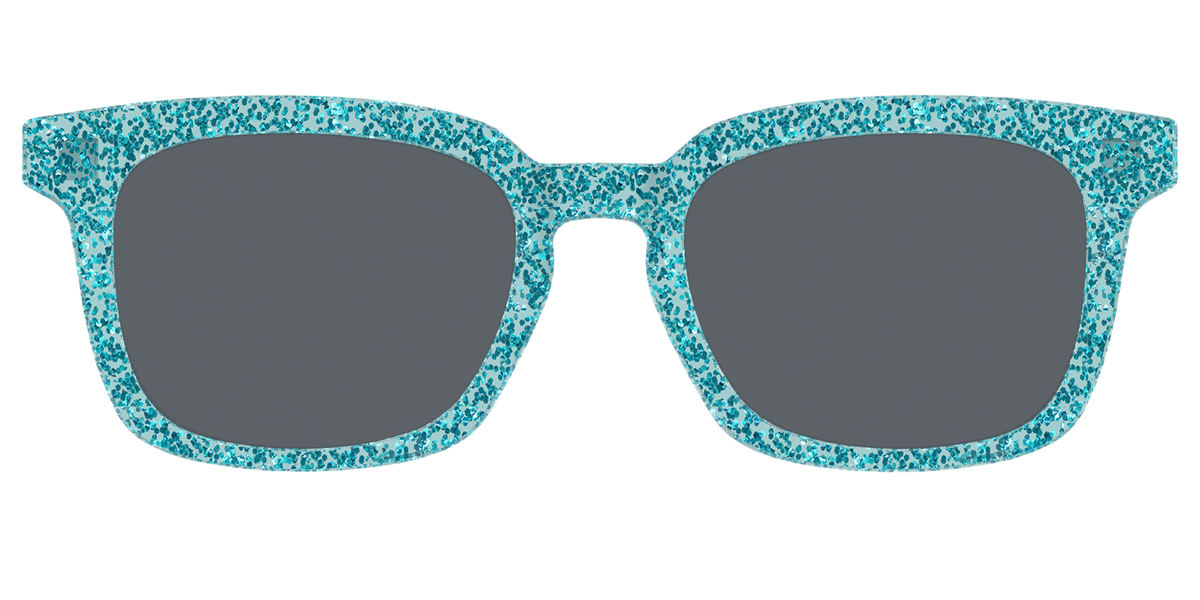 The Polarized Aquamarine Sparkle Sun Top - Front Top Image - Pair Eyewear