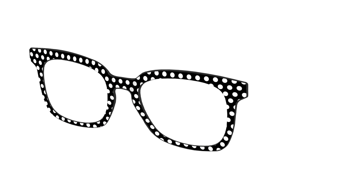 The Black Polka Dots - Angle Top Image - Pair Eyewear