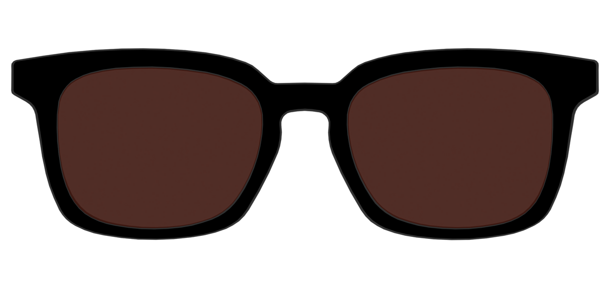 The Black with Brown Golf lens - Front Top Image - Pair Eyewear