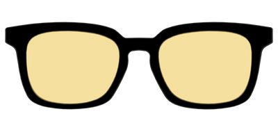The Black With Citrine Yellow lens - Front Top Thumbnail - Pair Eyewear