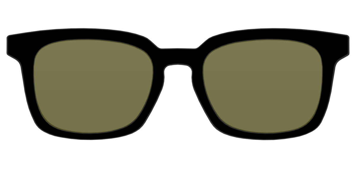 The Black with Green Racquet Sport lens - Front Top Image - Pair Eyewear