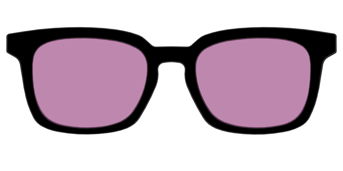 The Black with Pink Racquet Sport lens - Front Top Image - Pair Eyewear