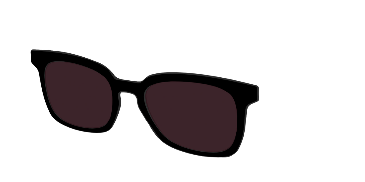 The Black with Water lens - Angle Top Image - Pair Eyewear