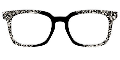 The Bone White Paisley - Front Top Thumbnail - Pair Eyewear