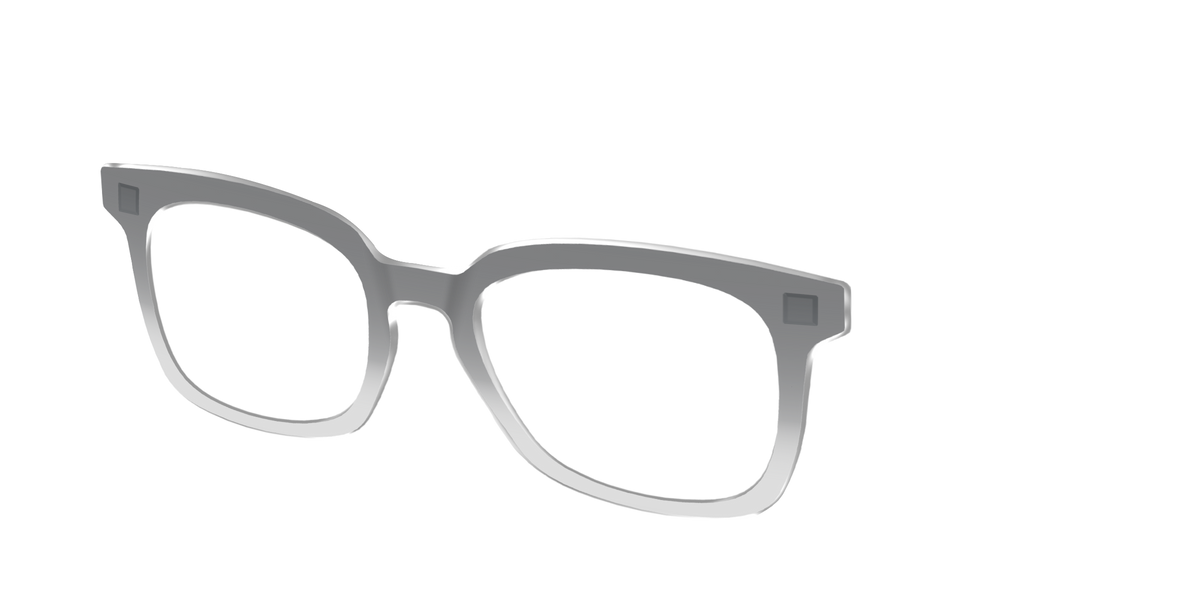 The Charcoal to Light Gray Gradient Crystal - Angle Top Image - Pair Eyewear