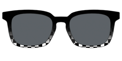 The Polarized Checkerboard Fade Sun Top - Front Top Thumbnail - Pair Eyewear
