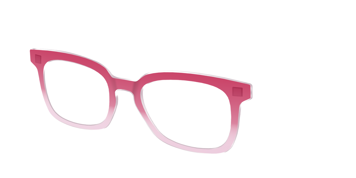 The Flamingo to Blush Gradient Crystal - Angle Top Image - Pair Eyewear