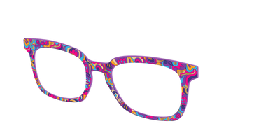 The Flower Power Paisley with Gold Foil - Angle Top Thumbnail - Pair Eyewear