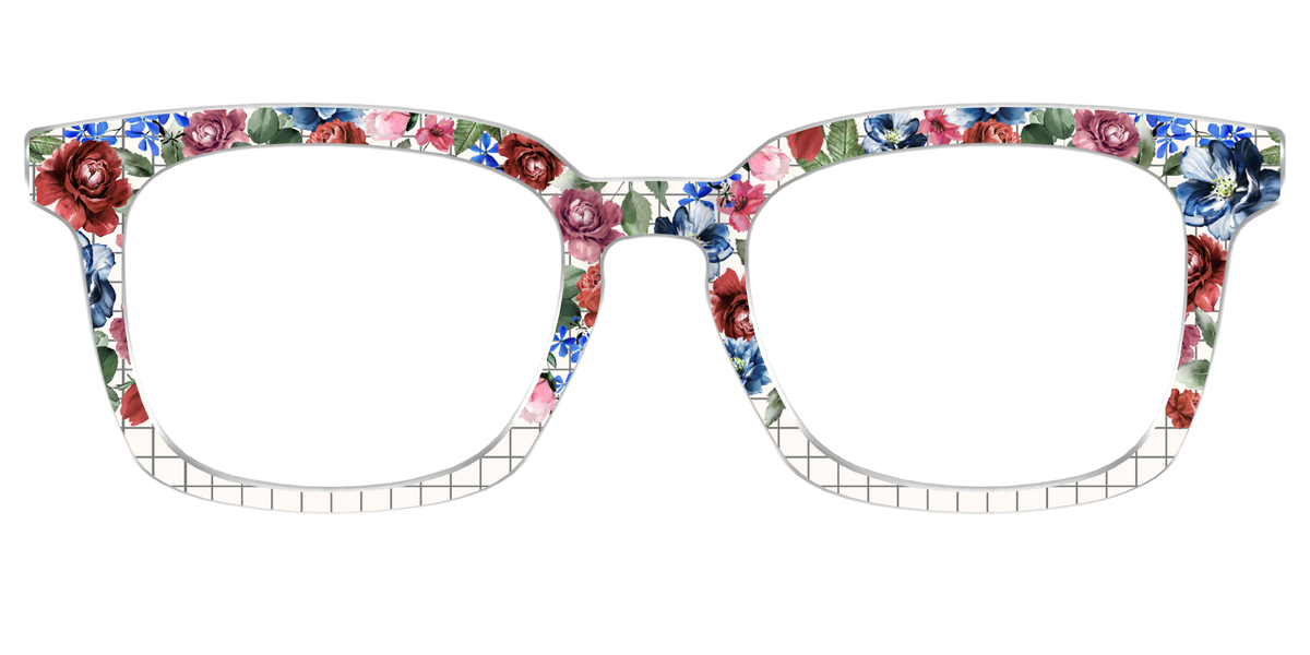 The Graph Paper Floral - Front Top Image - Pair Eyewear